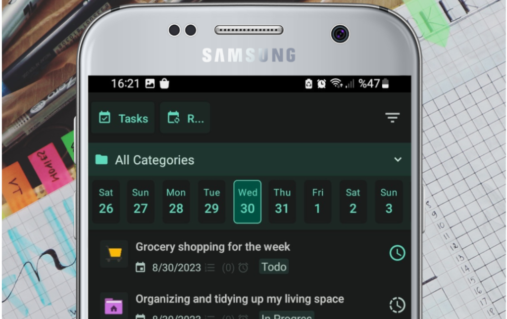 bTask Screen